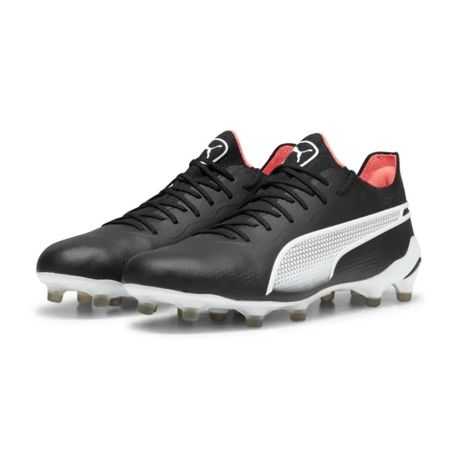 Online Puma King Ultimate FG AG voetbalschoenen heren black white fire orchid