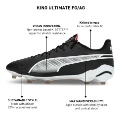 Online Puma King Ultimate FG AG voetbalschoenen heren black white fire orchid
