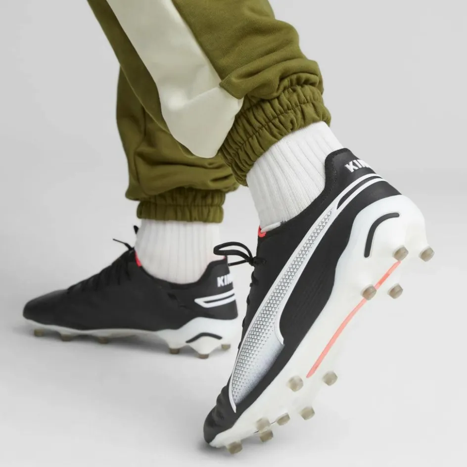 Online Puma King Ultimate FG AG voetbalschoenen heren black white fire orchid