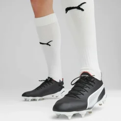 Puma King Ultimate MxSG voetbalschoenen heren black white fire orchid