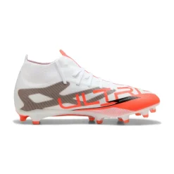 New Puma ULTRA 5 MATCH+ FG AG voetbalschoenen heren white black glowing red