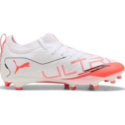 Clearance Puma ULTRA 5 MATCH FG AG voetbalschoenen junior white black glowing red
