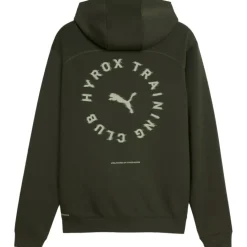 Online Puma x HYROX CLOUDSPUN hoodie heren dark olive