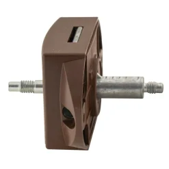 Pushlock Binnenslot toilet en schootplaatje bruin