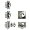 Pushlock Drukknop + buitenring vierkant mini glans chroom