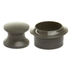 Pushlock Drukknop en buitenring maxi grijs