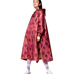 Rainkiss Ikat regenponcho merlot purple