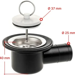 Best Reich haakse afvoerplug 39 mm