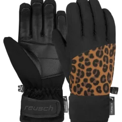 Best Reusch Beatrix R-TEX XT handschoenen junior black brown leopard