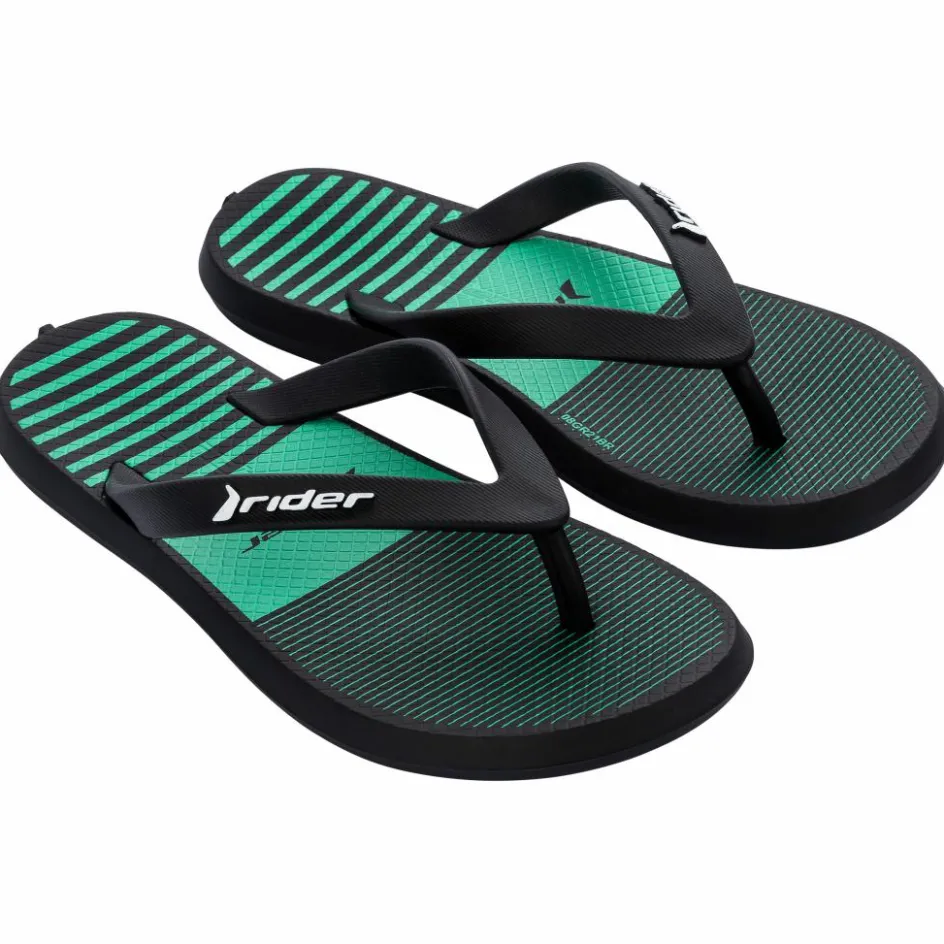 Hot Rider R1 Style Kids slippers junior black green