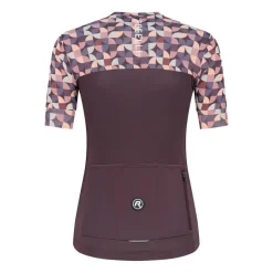 Rogelli Essential Graphic fietsshirt dames bordeaux coral
