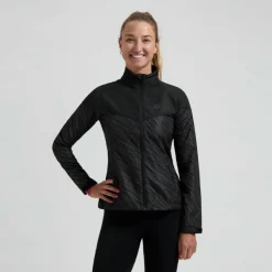 Hot Rogelli Essential Hi Vis hardloopjack dames zwart  reflection