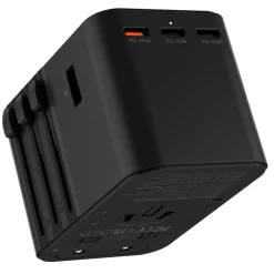Rolling Square  Travel Adapter Quick Charge wereldstekker black
