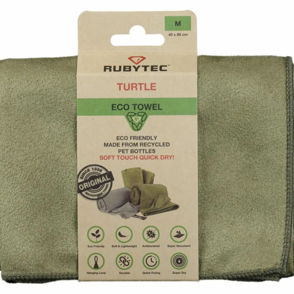 Rubytec Turtle ECO handdoek 80 x 40 cm green