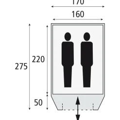 Hot Safarica Dakar 170 TC koepeltent beige anthracite