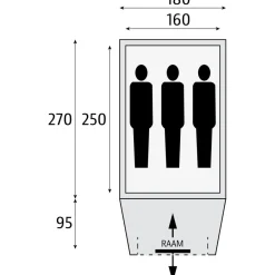 Clearance Safarica Hurricane 180 pop up tent grey