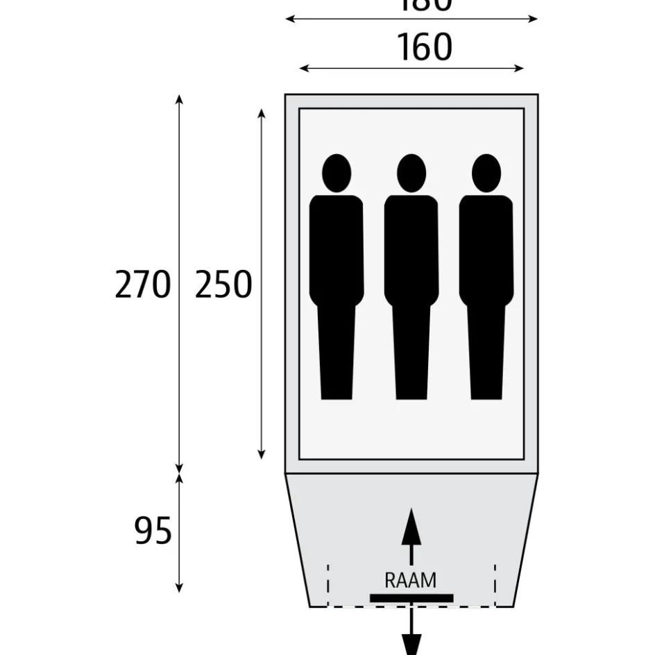 Clearance Safarica Hurricane 180 pop up tent grey