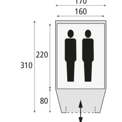 Discount Safarica Kenia 170 TC koepeltent beige