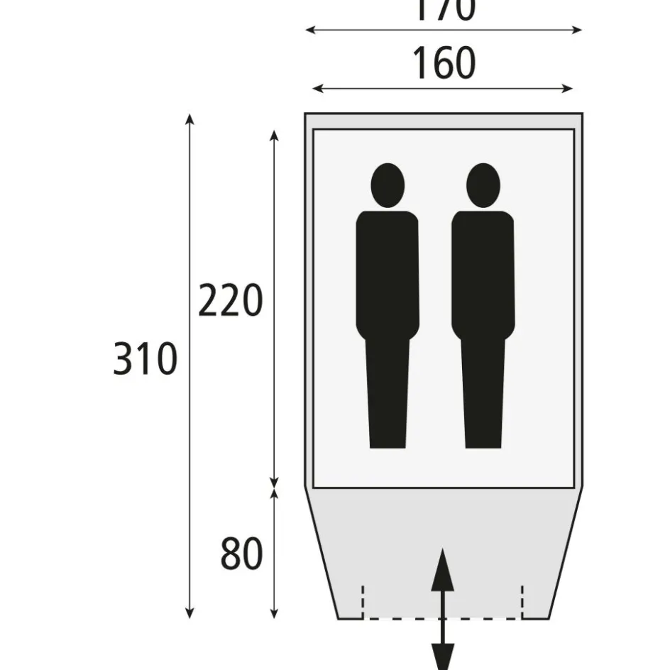 Discount Safarica Kenia 170 TC koepeltent beige