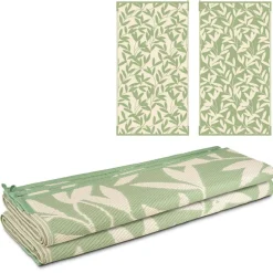 Outlet Safarica Safarimat buitenkleed 270 x 500 cm branches green  beige