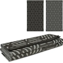 Best Safarica Safarimat buitenkleed 270 x 500 cm lacrimal black  grey