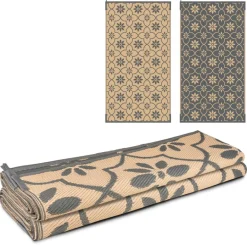 Safarica Safarimat buitenkleed 270 x 500 cm tiles grey beige