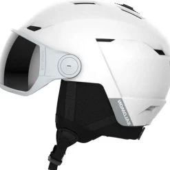Online Salomon Icon LT Visor skihelm dames white uni silver