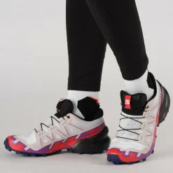 Sale Salomon Speedcross 6 hardloopschoenen dames white sparkling grape