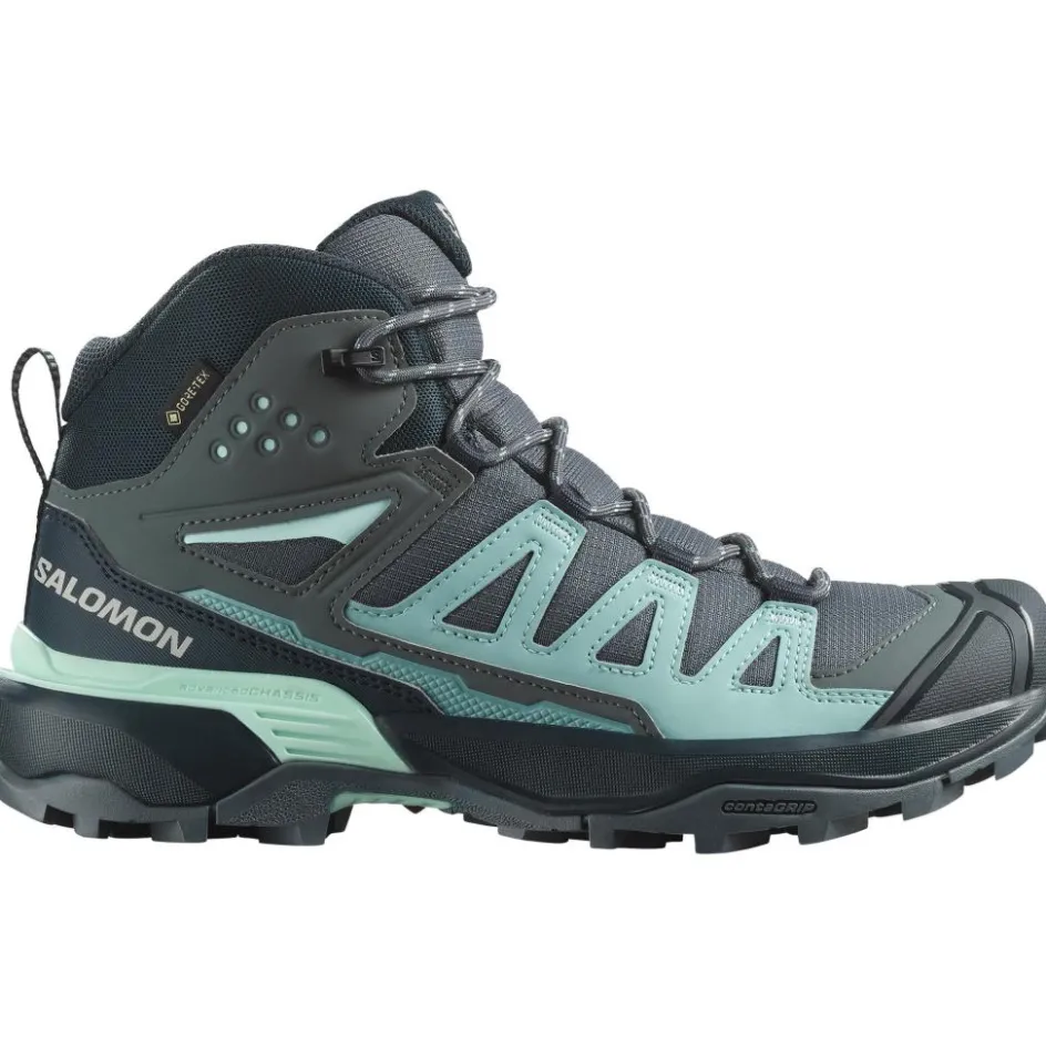 Sale Salomon X ULTRA 360 GORE-TEX wandelschoenen dames turbulence carbon tourmaline