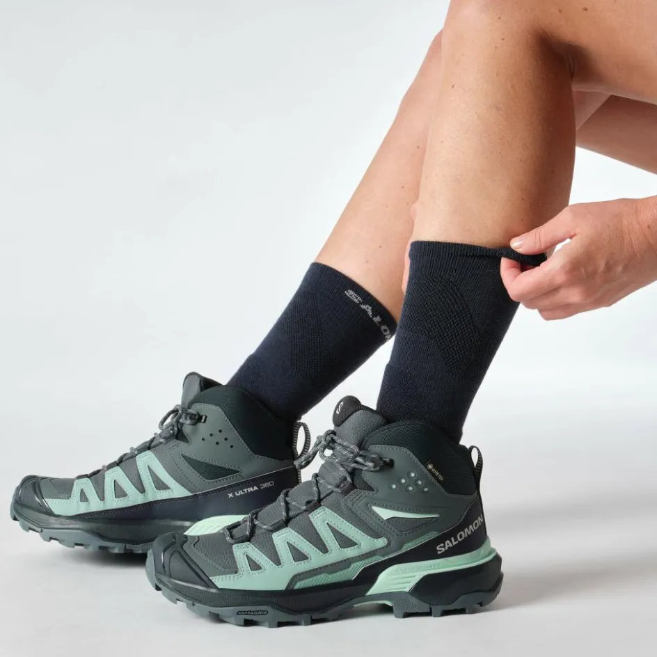 Sale Salomon X ULTRA 360 GORE-TEX wandelschoenen dames turbulence carbon tourmaline