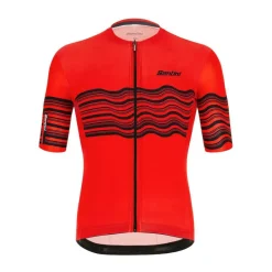 Santini Tono Profilo fietsshirt heren red