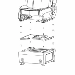 Scopema V3 Mercedes Vito-Viano vanaf 2015 en Mercedes  Sprinter vanaf 2018 draaiplateau bijrijder