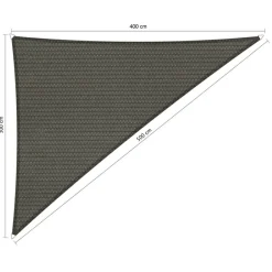 Hot Shadow Comfort  Driehoek schaduwdoek 300 x 400 x 500 cm cool grey