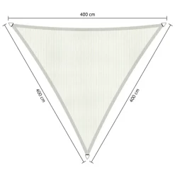 Shadow Comfort  Driehoek schaduwdoek 400 x 400 x 400 cm arctic  white