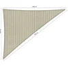 Discount Shadow Comfort  Driehoek schaduwdoek 500 x 600 x 780 cm sahara  sand
