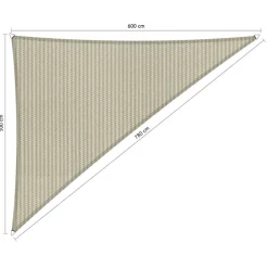 Discount Shadow Comfort  Driehoek schaduwdoek 500 x 600 x 780 cm sahara  sand
