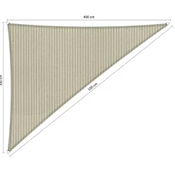 Online Shadow Comfort Driehoek schaduwdoek 300 x 400 x 500 cm sahara sand
