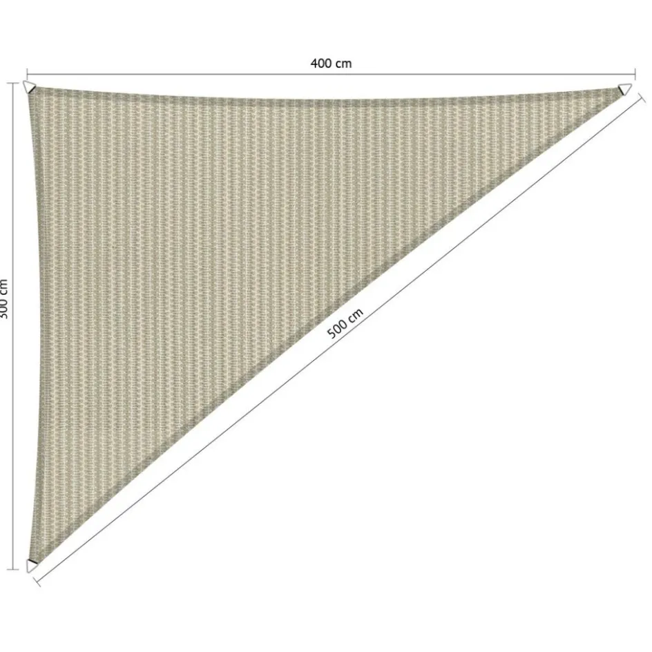 Online Shadow Comfort Driehoek schaduwdoek 300 x 400 x 500 cm sahara sand