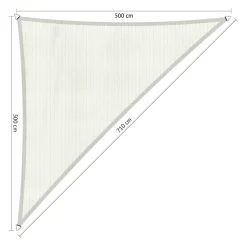 Discount Shadow Comfort  Driehoek schaduwdoek 500 x 500 x 710 cm arctic  white