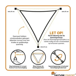Shadow Comfort  Driehoek schaduwdoek 400 x 400 x 400 cm sahara  sand