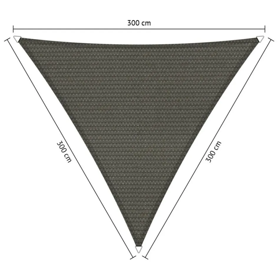 Hot Shadow Comfort Driehoek schaduwdoek 300 x 300 x 300 cm cool grey