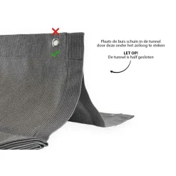 Shadow Comfort  Harmonica schaduwdoek 290 x 500 cm cool grey