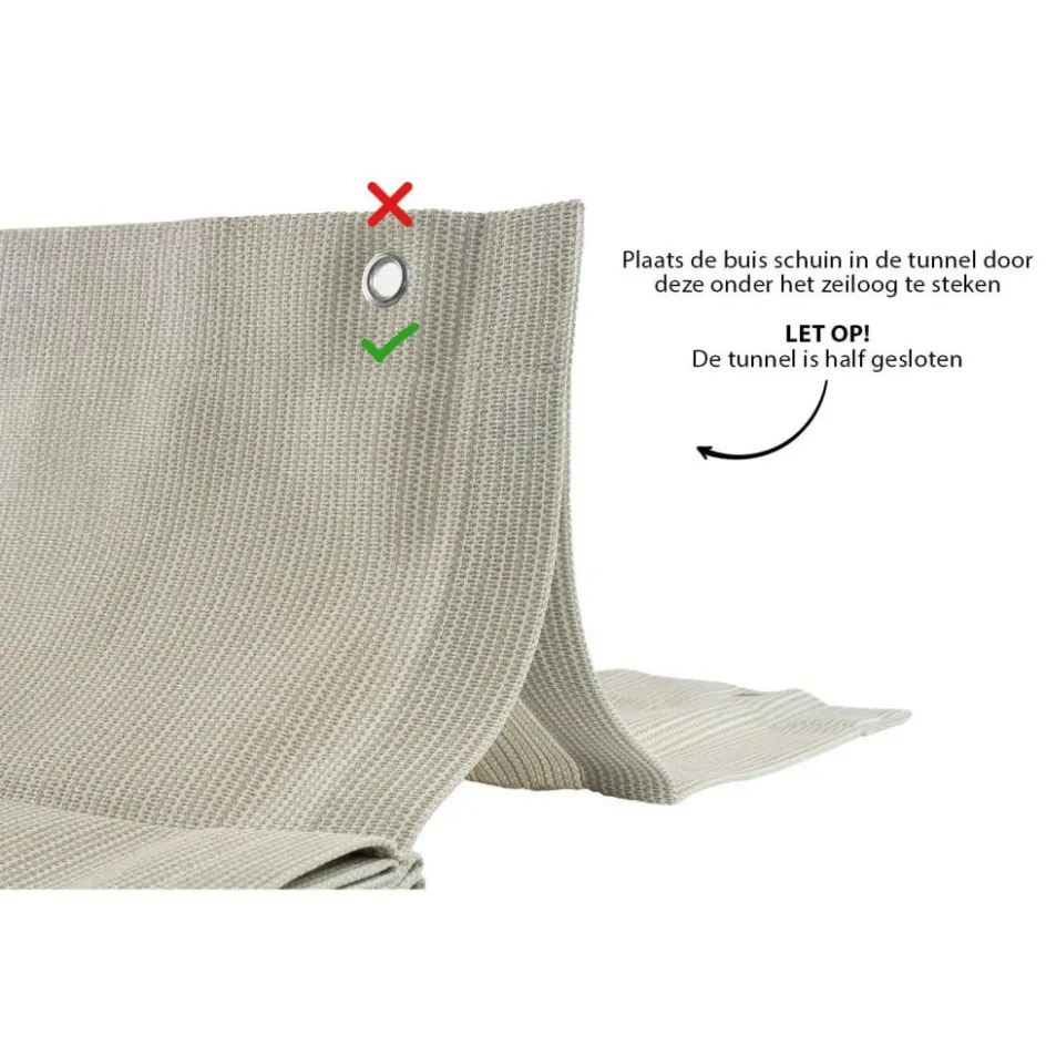 Shadow Comfort Harmonica schaduwdoek 290 x 300 cm sahara sand