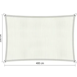 New Shadow Comfort Rechthoek schaduwdoek 200 x 400 cm arctic white
