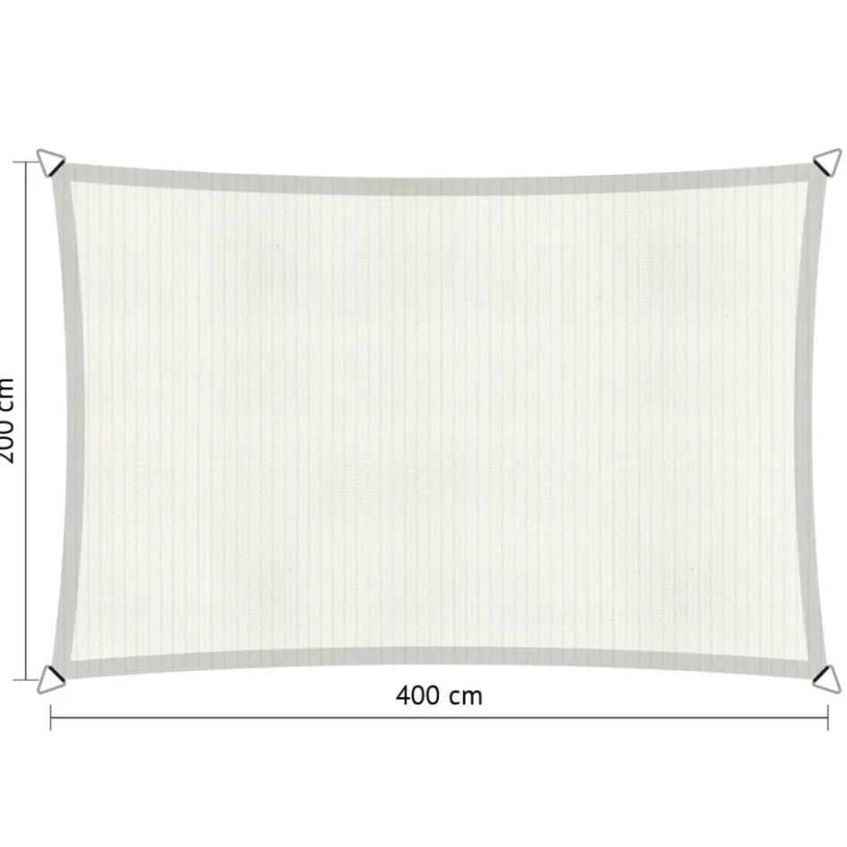 New Shadow Comfort Rechthoek schaduwdoek 200 x 400 cm arctic white