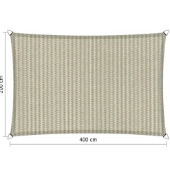 Online Shadow Comfort Rechthoek schaduwdoek 200 x 400 cm sahara sand