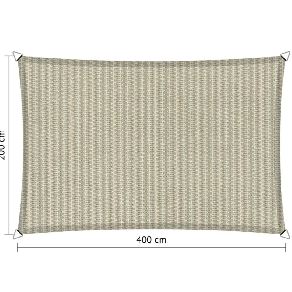 Online Shadow Comfort Rechthoek schaduwdoek 200 x 400 cm sahara sand