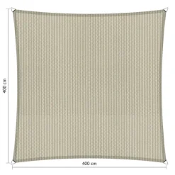 Hot Shadow Comfort  Vierkant schaduwdoek 400 x 400 cm sahara sand