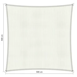 New Shadow Comfort Vierkant schaduwdoek 300 x 300 cm arctic white