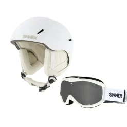 Sinner Combi-pack CREST skihelm met Toxic skibril white